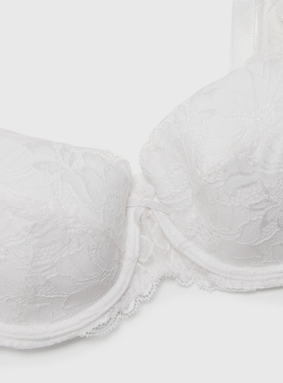 A-E White Lace Full Cup Comfort Bra 34D - Image 3