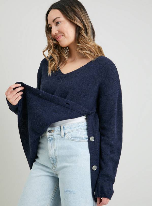 Buy MATERNITY Navy VNeck Nursing Jumper 18 Jumpers Argos