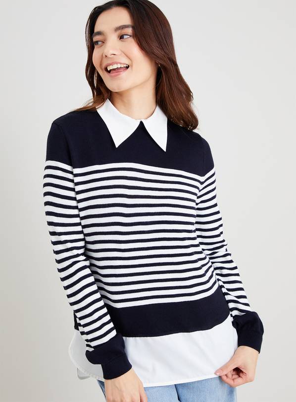 Buy Mono Stripe 2 In 1 Shirt Jumper 8 Jumpers Tu