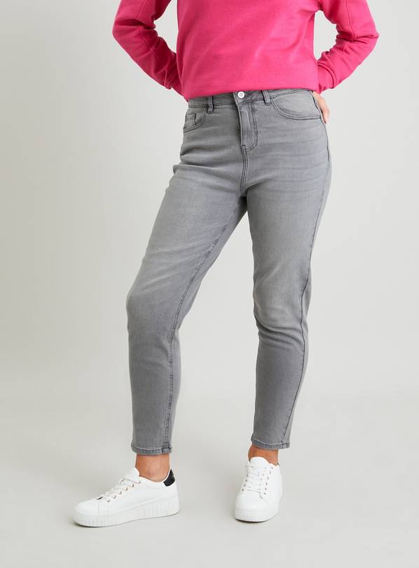 Grey store mom jean