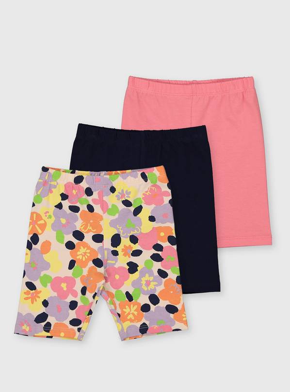 Buy Floral, Pink & Navy Cycle Shorts 3 Pack - 1-1.5 years, Skirts and  shorts