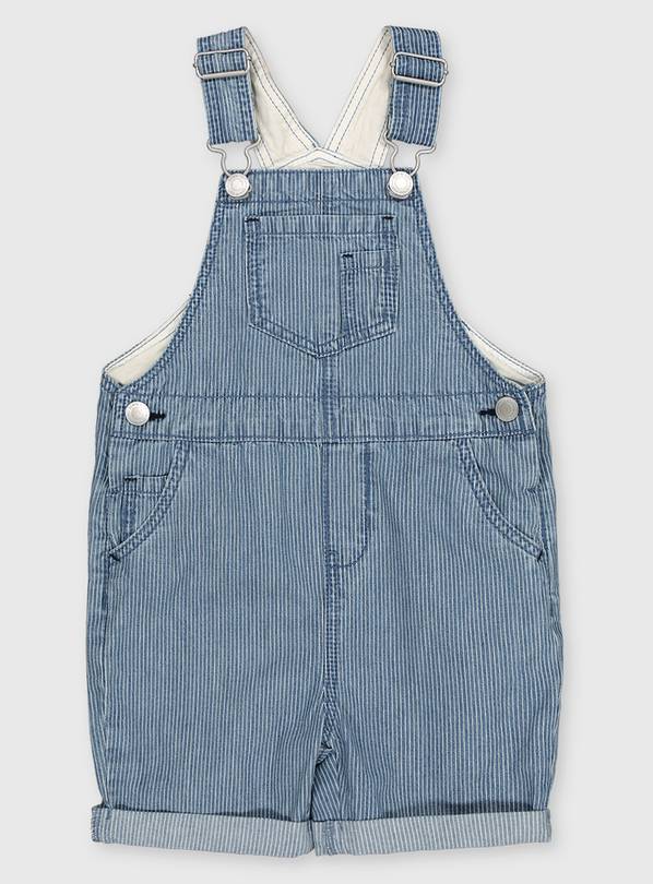 Buy Striped Denim Dungaree Shorts - 5-6 years | Shorts | Tu