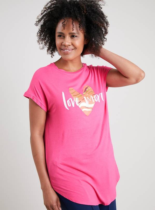 Pink longline t clearance shirt