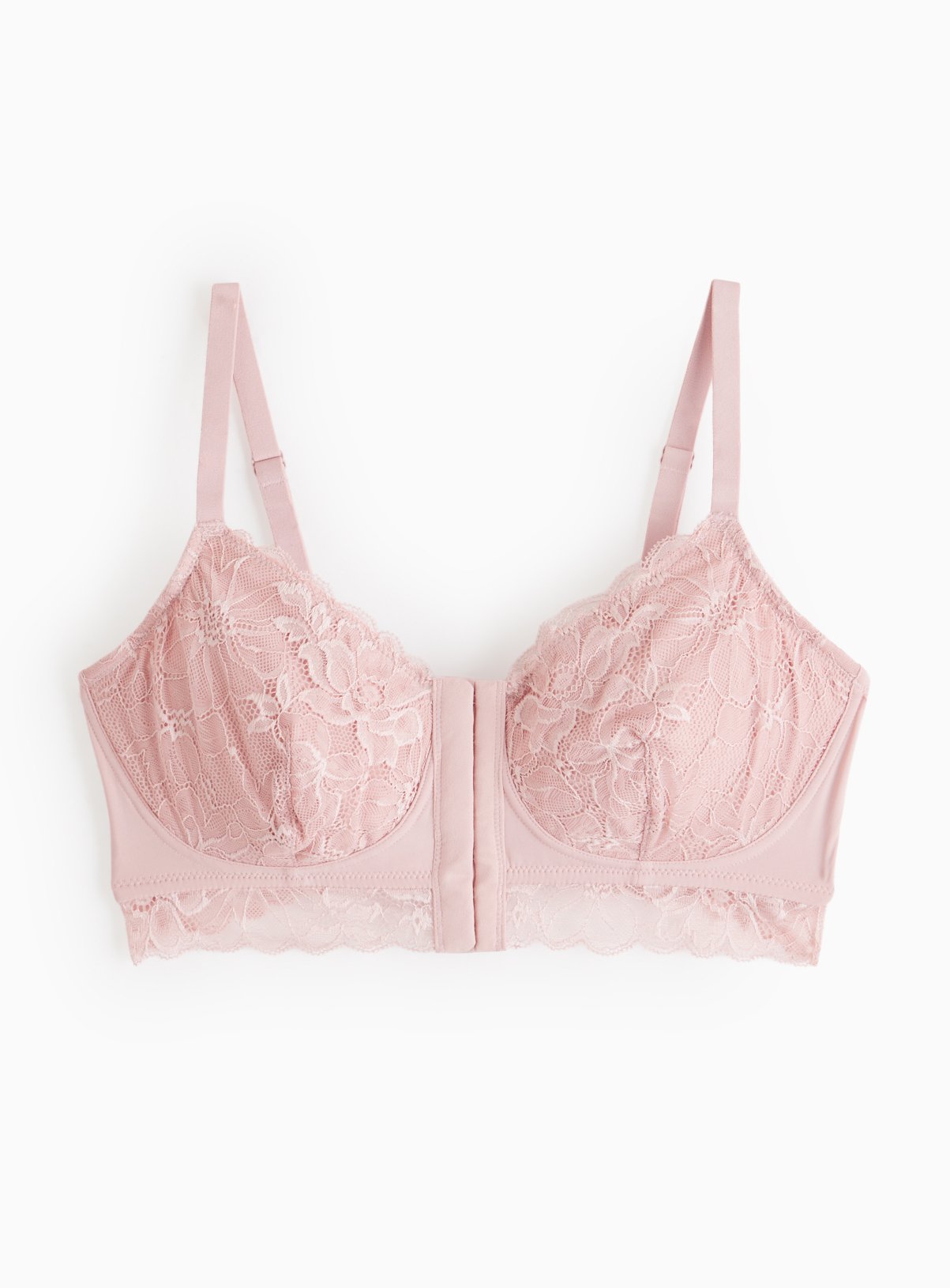 A-GG Pink Floral Lace Post Surgery Front Fastening Bra 32A - Image 2 thumbnail