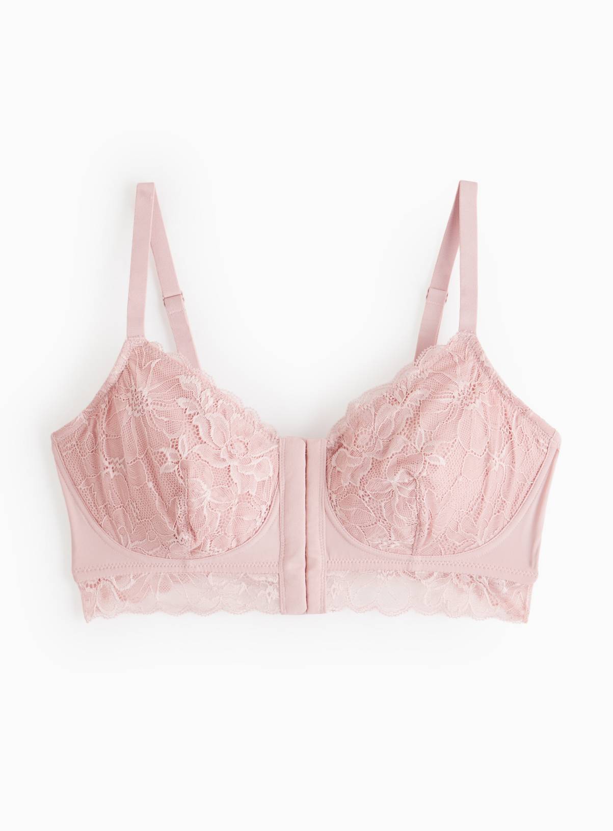 A-GG Pink Floral Lace Post Surgery Front Fastening Bra 32A - Image 2