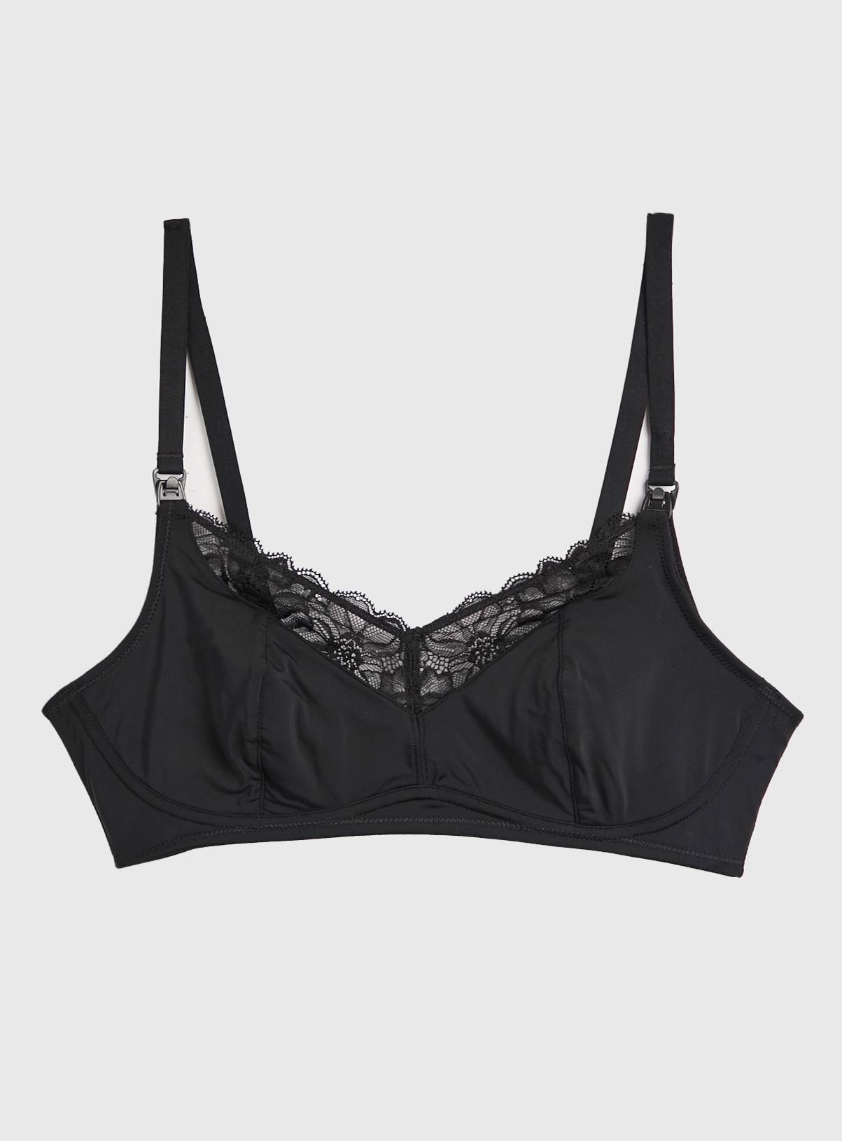 A-GG MATERNITY Black Supersoft Nursing Bra 40DD - Image 2