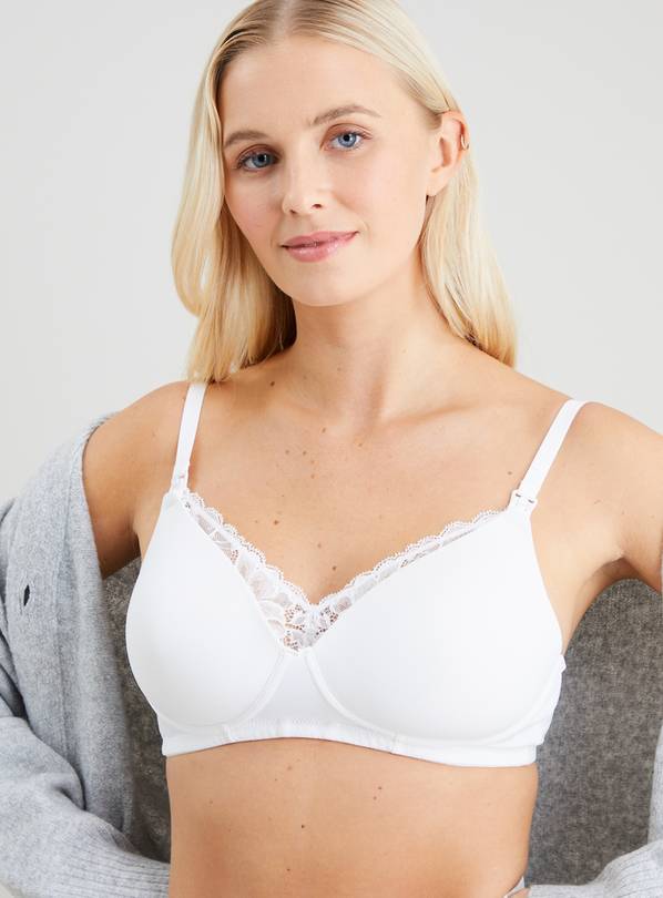 Buy A-GG MATERNITY White Supersoft Padded Nursing Bra 34G, Bras