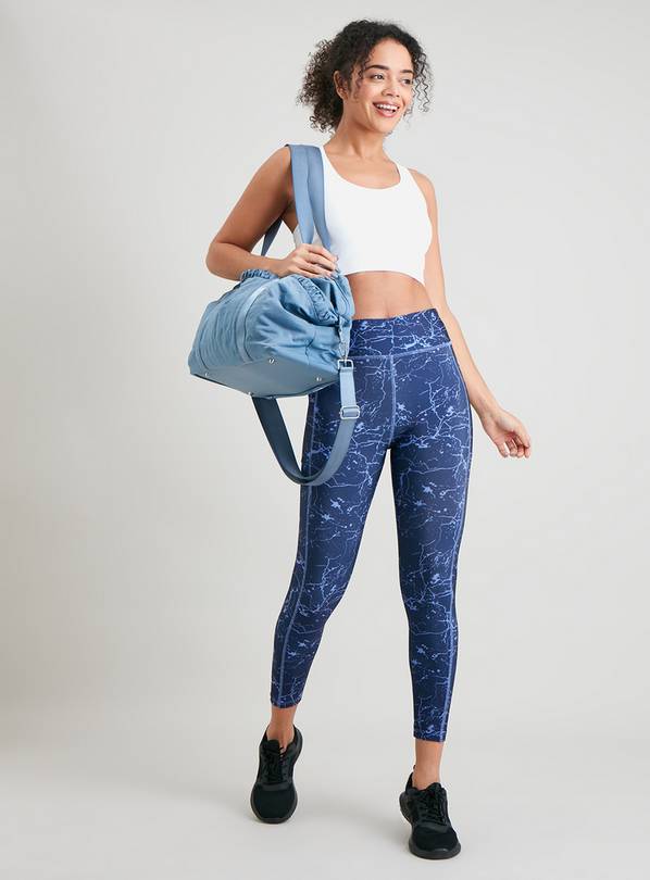 Buy Active Navy Crackle Print Leggings - 14, Sports leggings