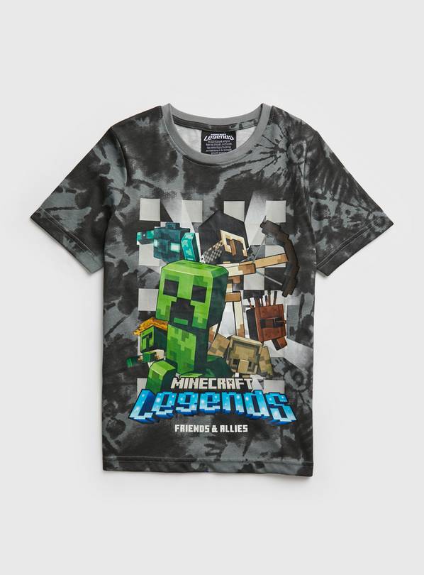 Buy Minecraft Black & Grey Legends T-Shirt - 13 years | T-shirts and ...