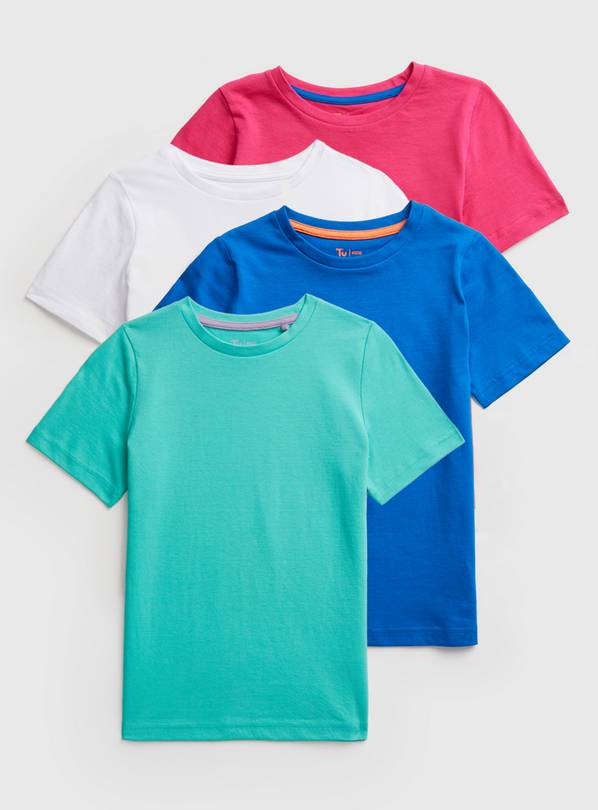 Splendor fortryde Nøgle Buy Bright Plain T-Shirts 4 Pack - 9 years | T-shirts and shirts | Argos