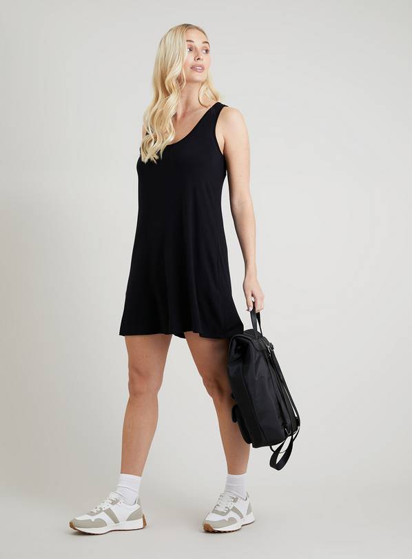 Short black hotsell swing dress