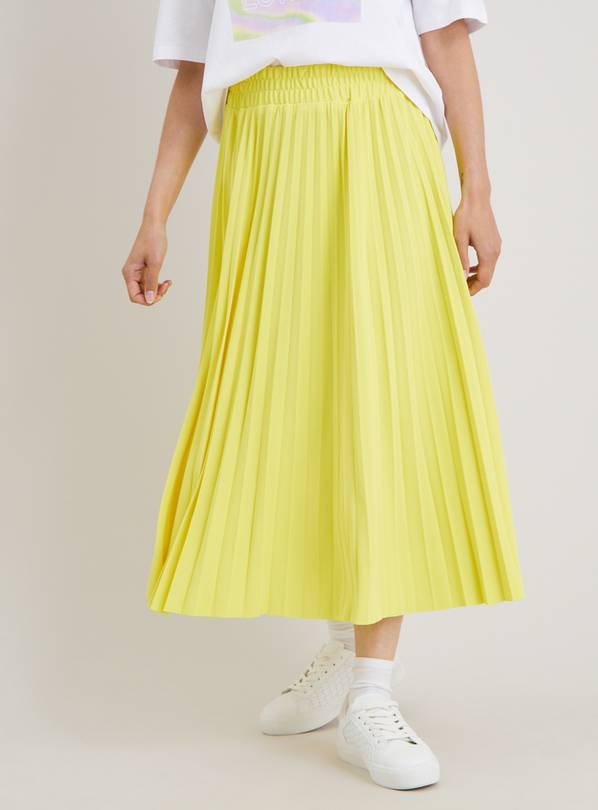 Buy yellow shop pleated skirt