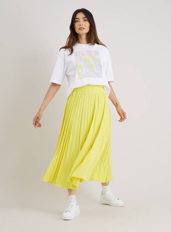 Buy Pink Jersey Pleated Textured Skirt - 8, Skirts