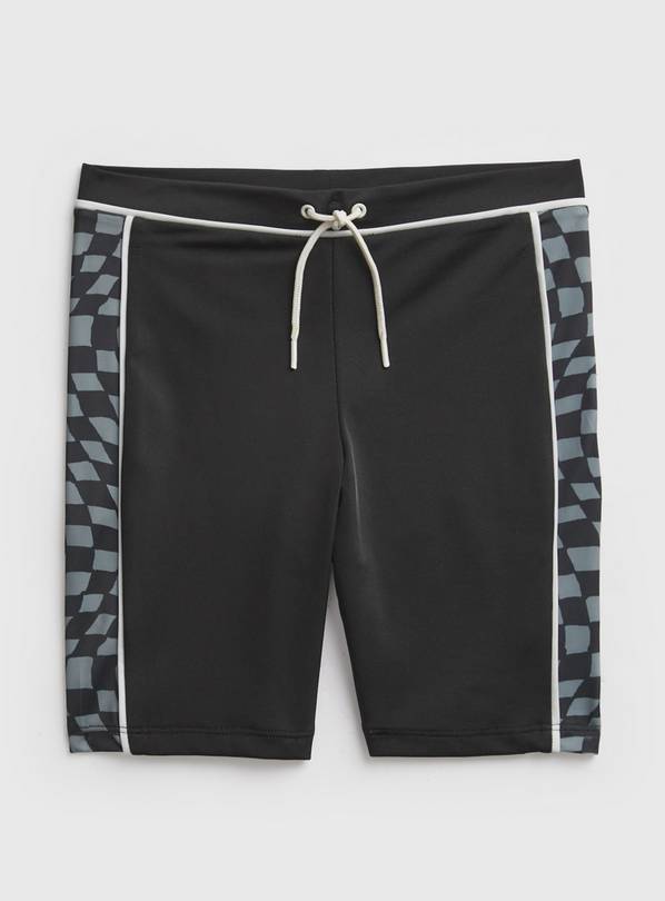 Black & White Check Swim Shorts 7 years