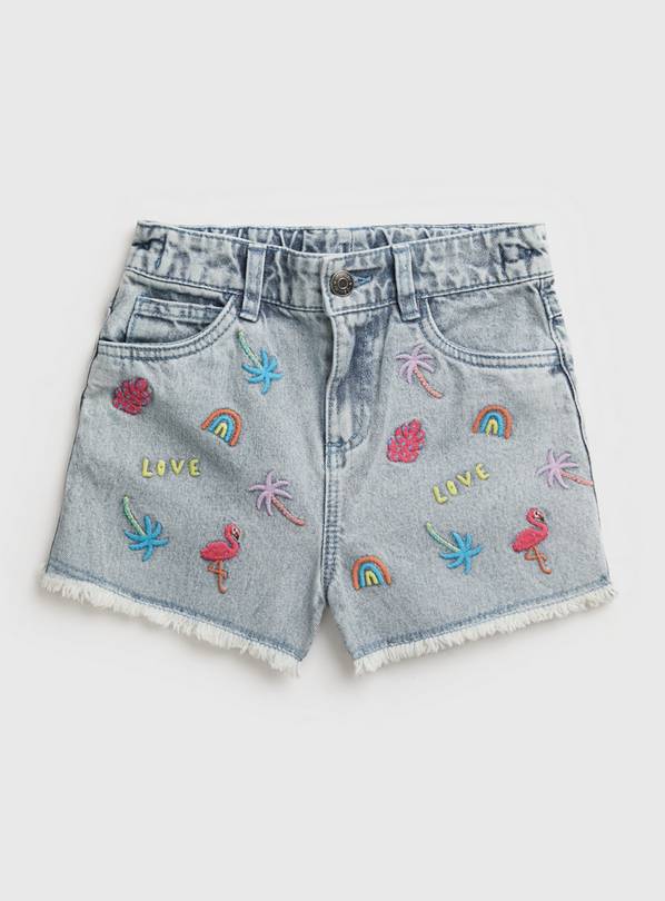 Buy Denim Embroidered Shorts 12 Years Skirts And Shorts Argos