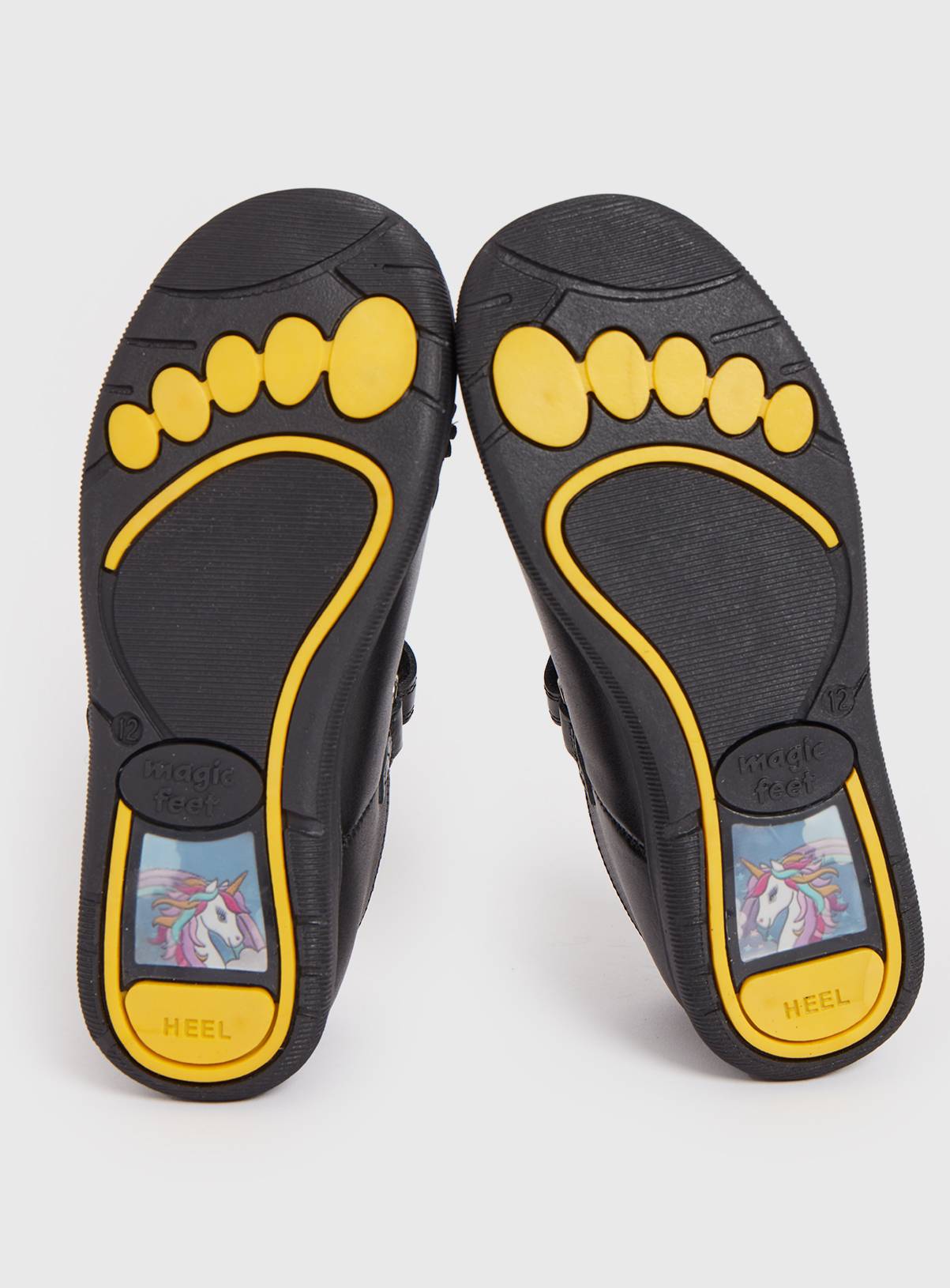 SKU AW23 BTS G9 GIRLS MAGIC FEET LEATHER UNICORN T BAR:Black:1 - Image 4