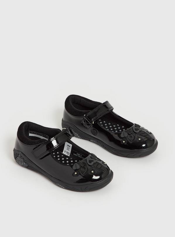 Infant black cheap patent shoes