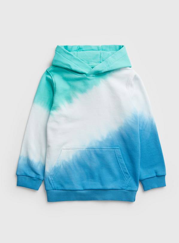 Buy Blue & Green Ombré Tie Dye Hoodie - 14 years | Jumpers and hoodies ...