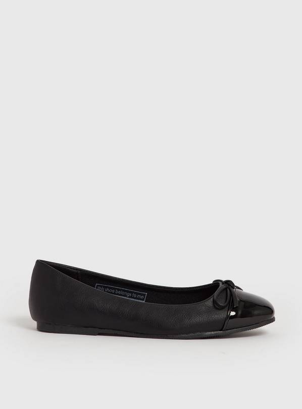 Black patent ballet discount pumps