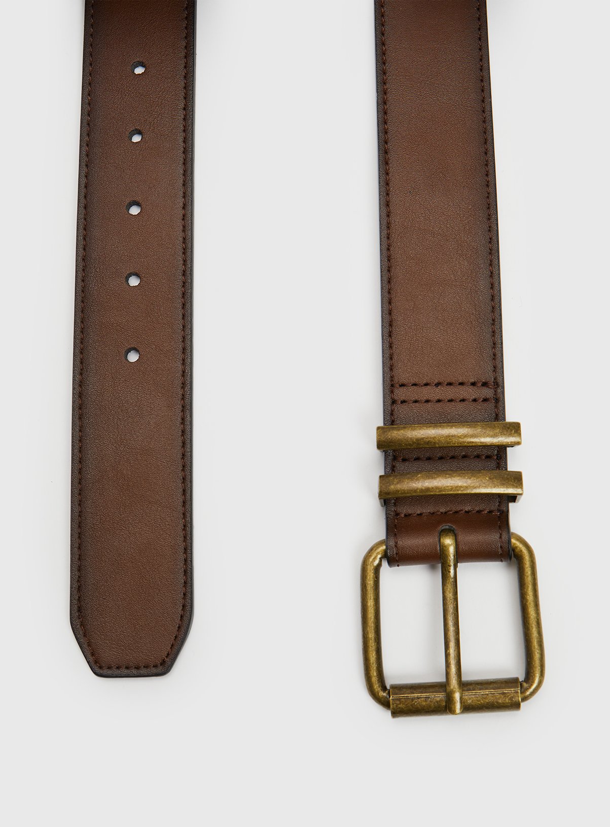 Brown Faux Leather Belt XXL - Image 2 thumbnail
