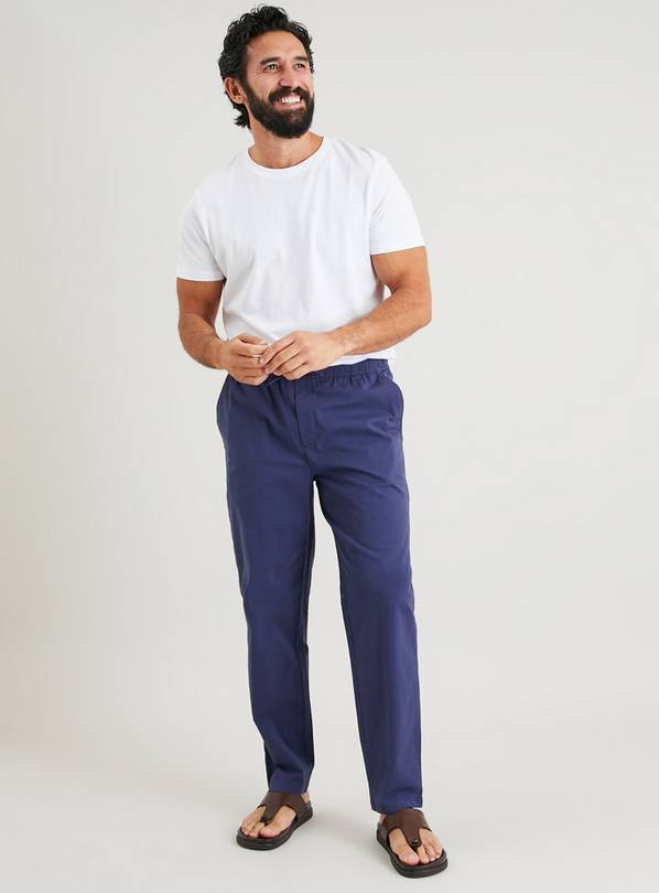 Navy seersucker sale pants