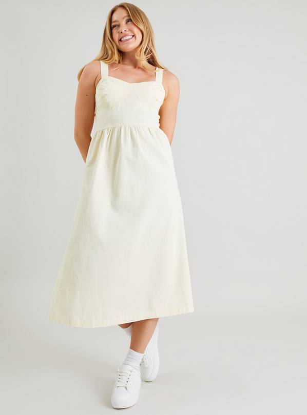 Buy Ecru Denim Corset Dress 10 Dresses Argos