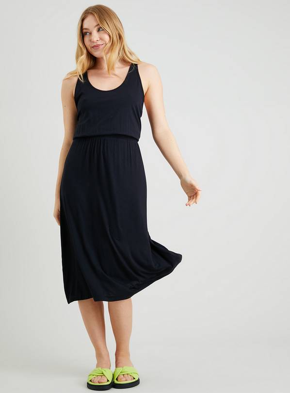 Buy Black Jersey Midi Dress - 8 | Dresses | Tu