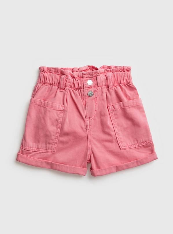 Buy Pink Denim Paper Bag Shorts 1 5 2 Years Skirts And Shorts Argos