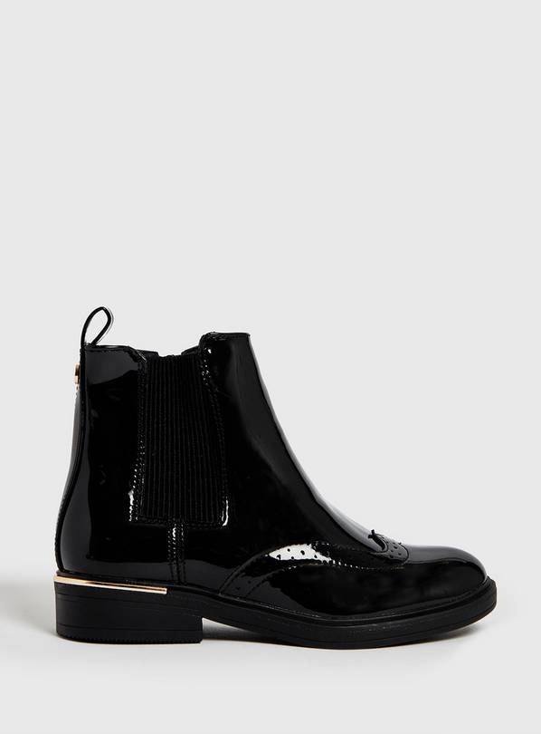 Patent sales chelsea boots