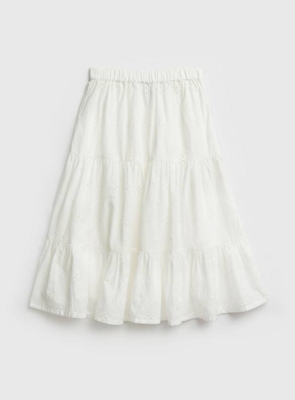 Buy White Broderie Tiered Skirt - 3 years | Skirts and shorts | Argos