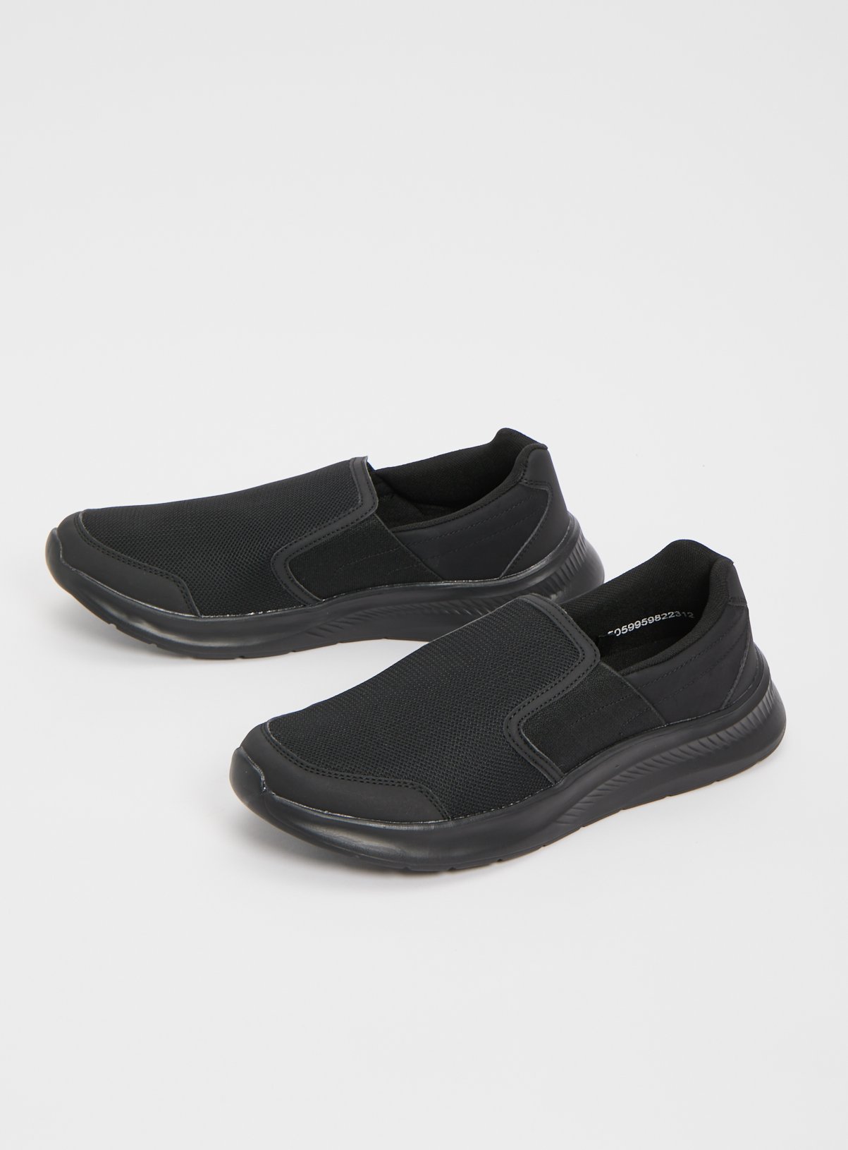 Men's Sole Comfort Black Mesh Slip On Shoes