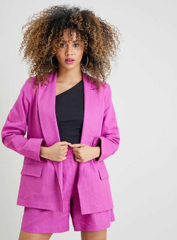 Buy Fuchsia Pink Linen-Rich Coord Blazer - 14 | Blazers | Argos