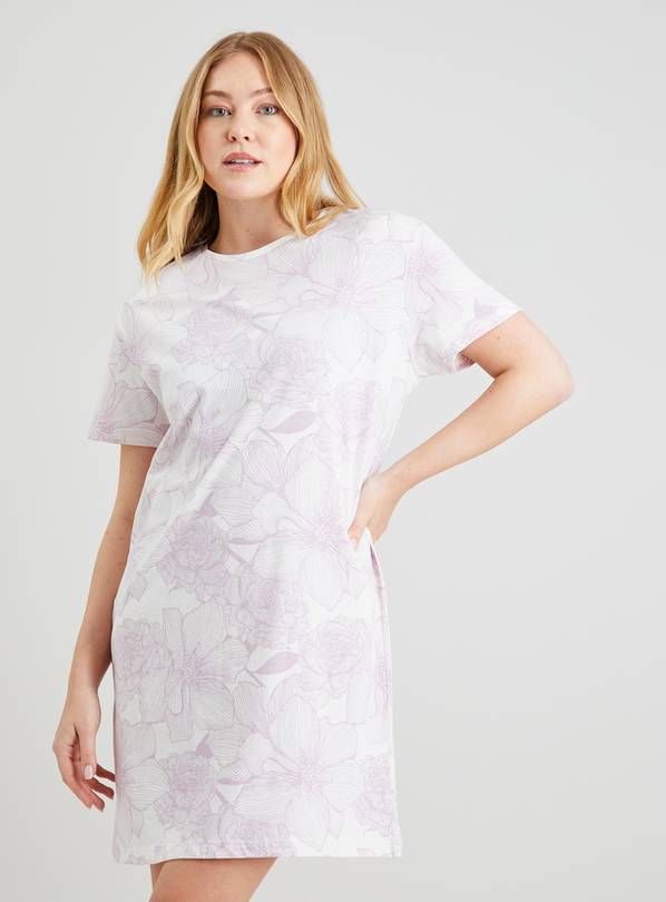 Buy Lilac Floral Print Nightdress - 22 | Nightdresses | Tu