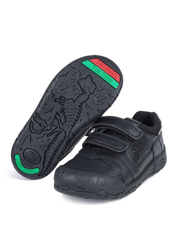 ToeZone® Black Dinosaur Shoes 1