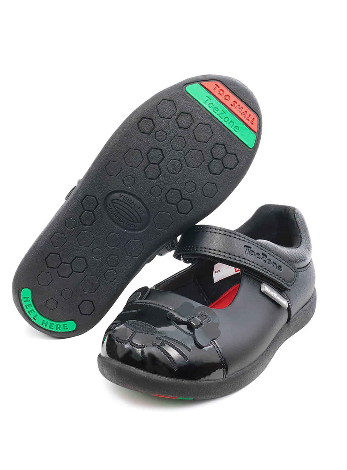 ToeZone® Black Cat Toe Shoes  1 - Image 1