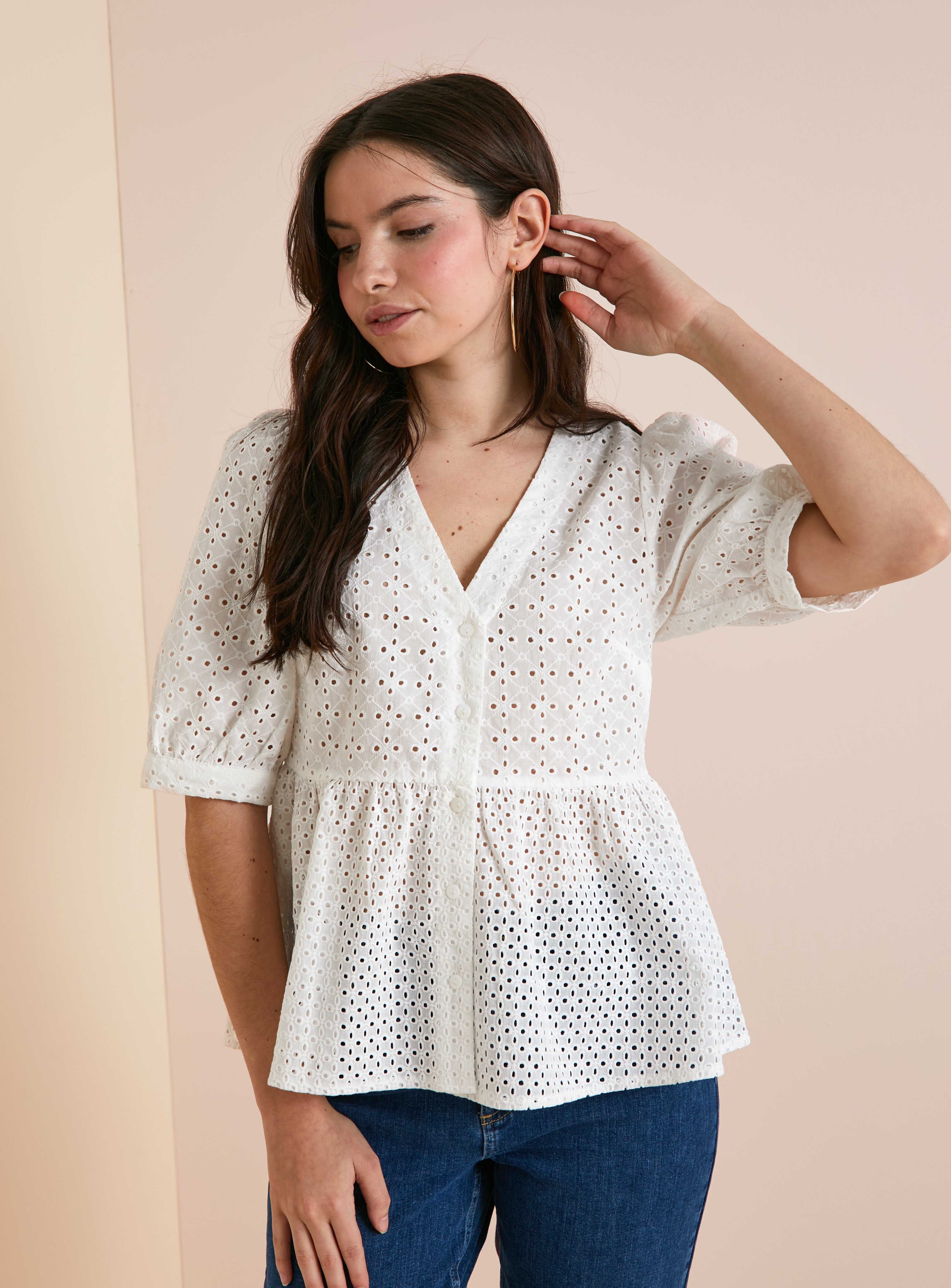 Everbelle Patched Broderie Top 12 - Image 1 thumbnail