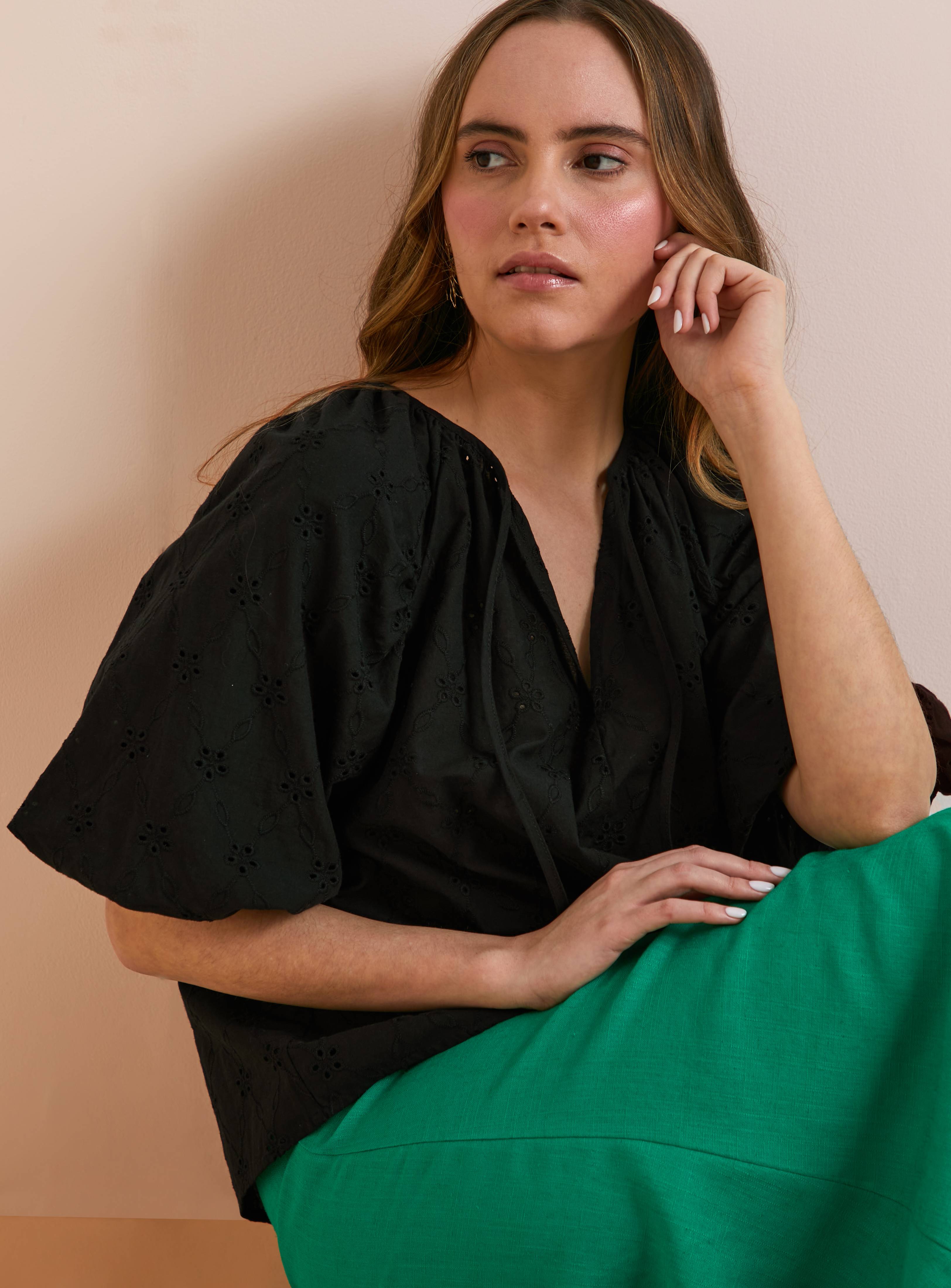 Everbelle Relaxed Broderie Blouse 16 - Image 2