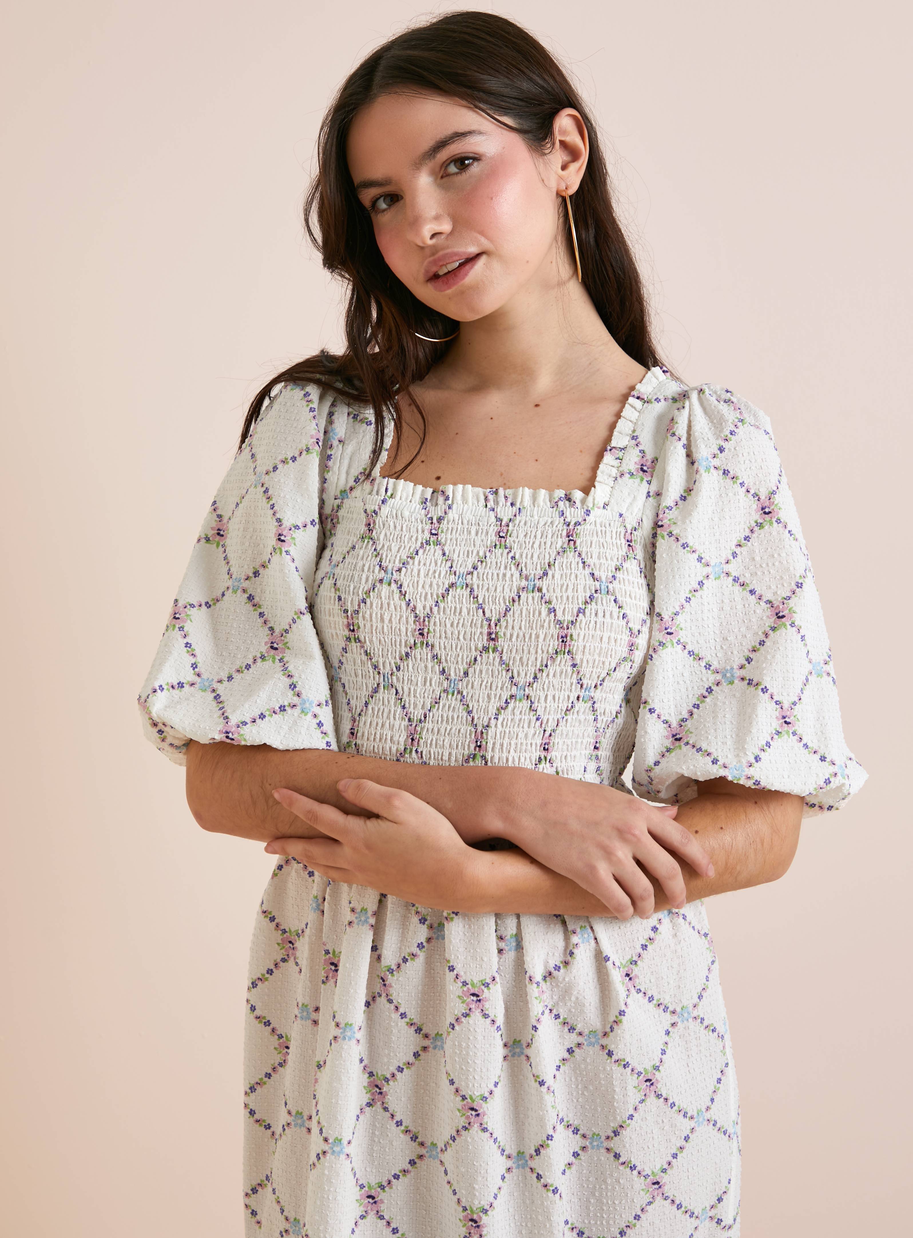 Everbelle Floral Check Maxi Dress 12 - Image 2