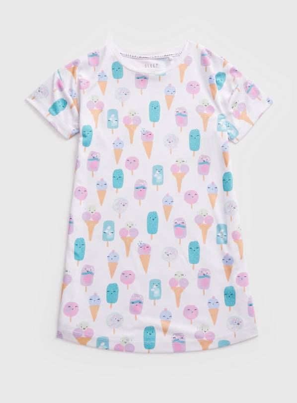 White Ice Cream Nightie - 3-4 years