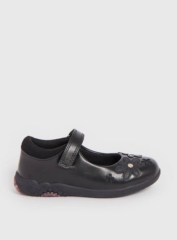 Black Floral Mary Jane Wide Fit Shoes - 8 Infant