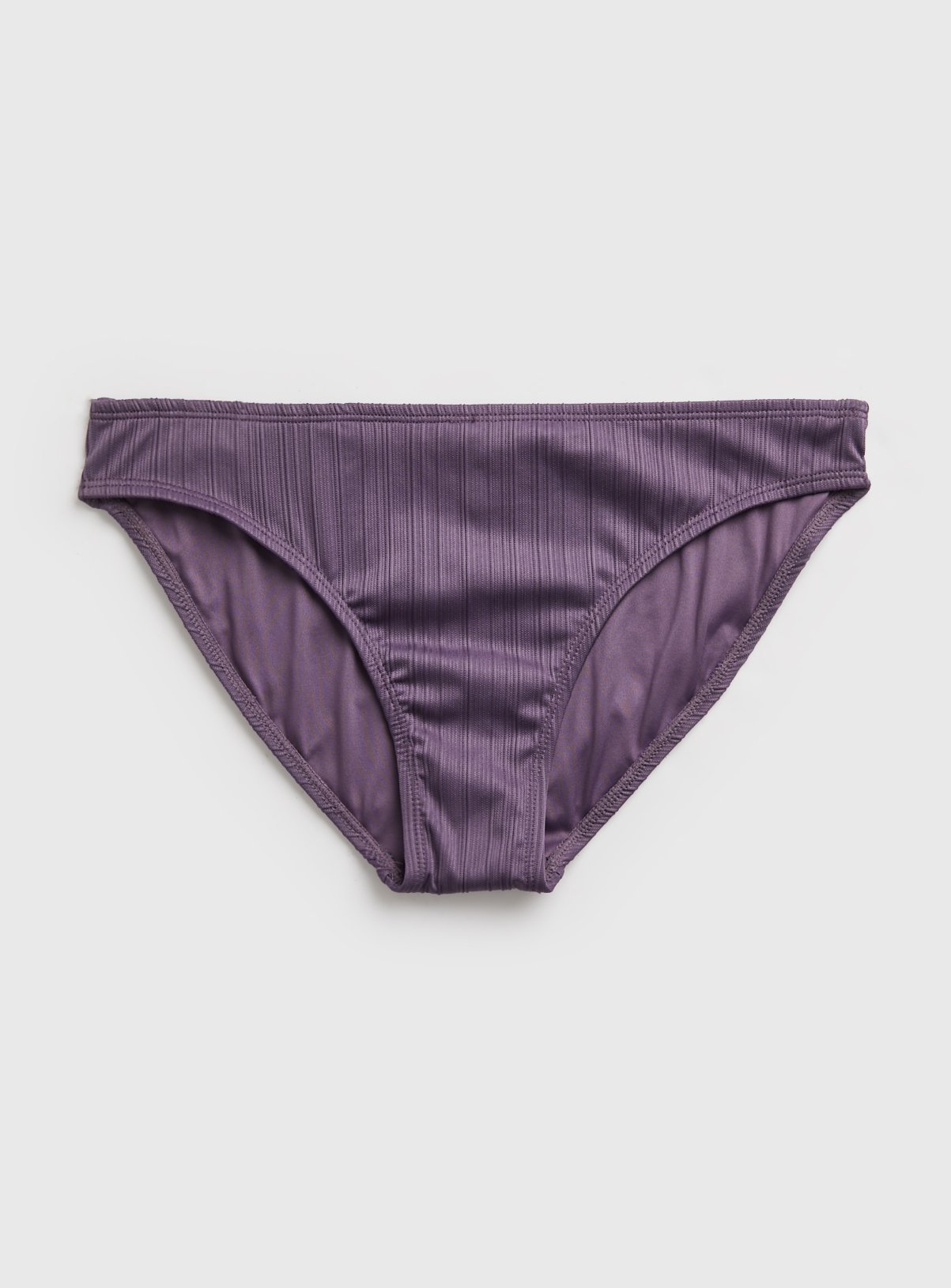 Purple Textured Ribbed Classic Bikini Bottoms 22 - Image 3 thumbnail