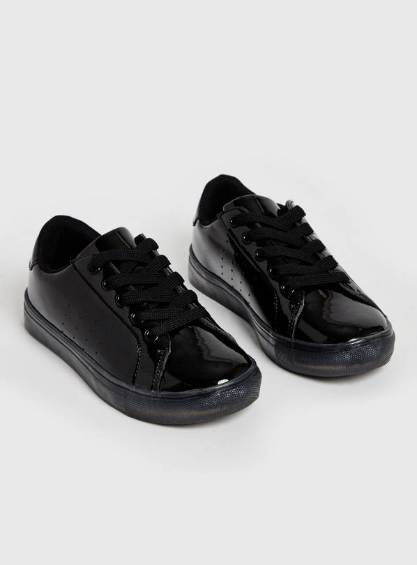 Infant black best sale leather trainers