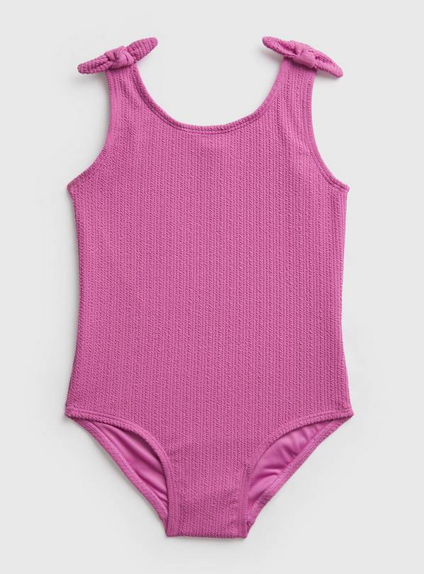 Pink Textured Swimsuit 6 years