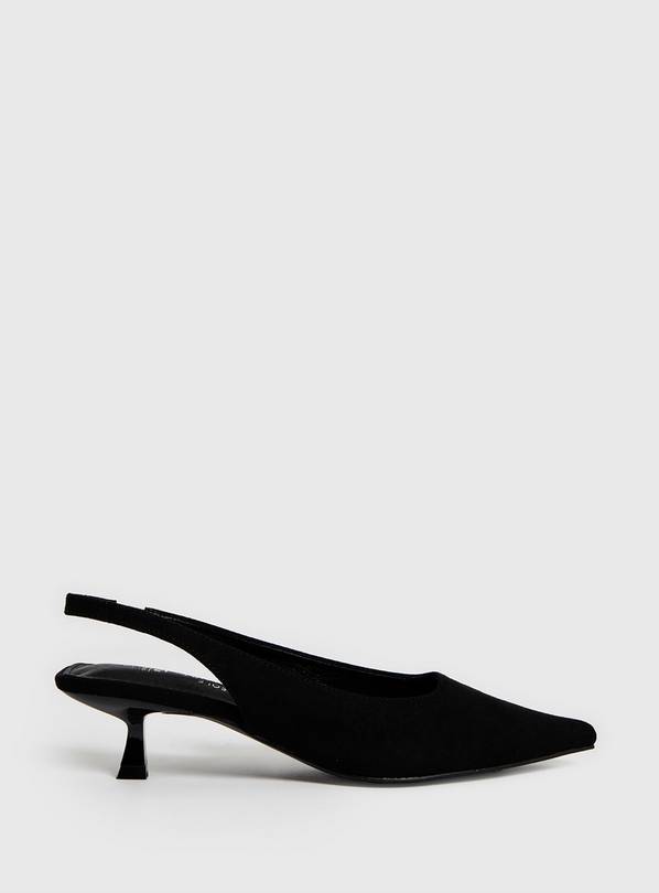 Black pointed 2024 kitten heels