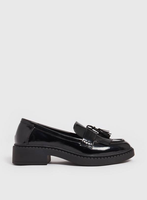 Buy Black Patent Tassel Loafers 3 | Shoes | Argos