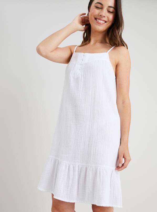 Buy White Woven Tiered Nightdress - 10 - 10 | Nightdresses | Tu