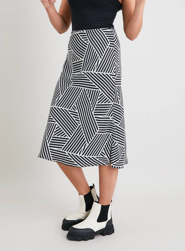 Mono Geo Stripe Midi Skirt - 12