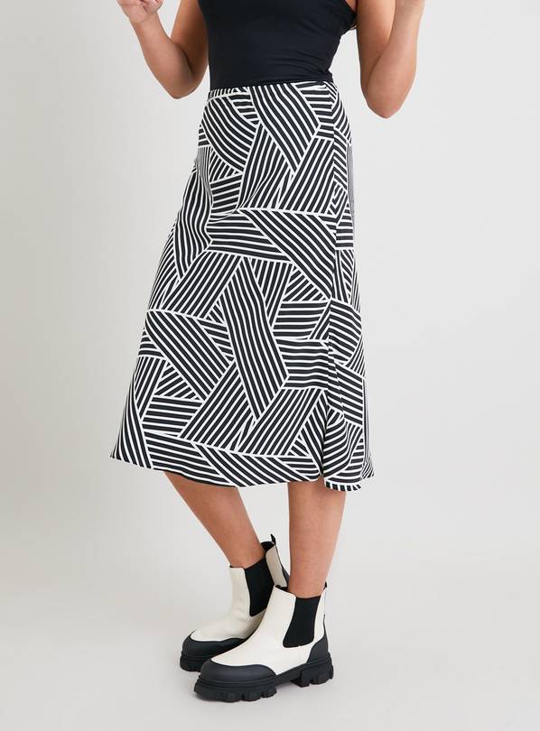 Mono Geo Stripe Midi Skirt - 16