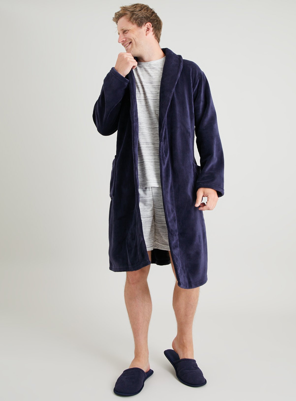 ladies button dressing gown Slenderella Anti Pill Polar Fleece Button Up Dressing Gown (3 Colours) –  Classic Home Store main image 0
