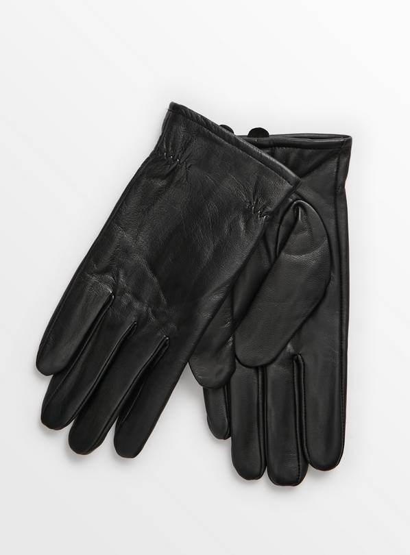Black Leather Gloves  L/XL